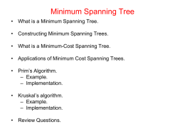 Graphs: Minimum Spanning Tree (MST)