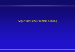 Lecture 05: Algorithms