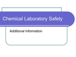 Chemical Laboratory Safety (Powerpoint)