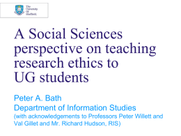 Teaching ethics to undergraduates (social sciences)