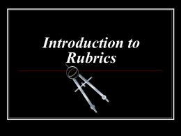 Introduction to Rubrics