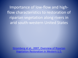 Riparian Vegetation / Restoration Studies Southwestern U.S. (*.pptx)