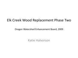 Elk Creek Wood Placement Case Study (*.pptx)