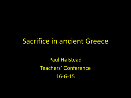 Sacrifice in Ancient Greece