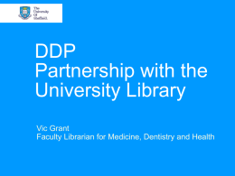 Library support for the Doctoral Development Programme