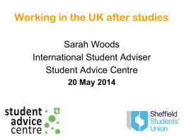 International Student Advice / Working in the UK
