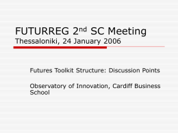 Futures Toolkit Structure: Discussion Points