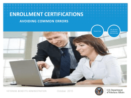 Enrollment Certifications-Avoiding Common Errors