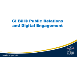 GI Bill Public Relations Digital Engagement