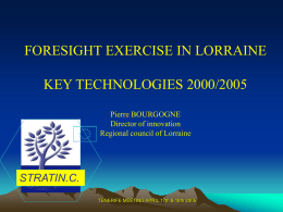 Foresight Exercise In Lorraine - Key Technologies 2000/2005