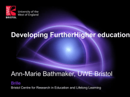 44. Developing FurtherHigher Education. (MS PowerPoint 680KB)