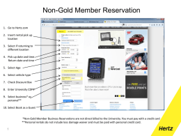 Hertz Non-Gold Member Reservation Instructions