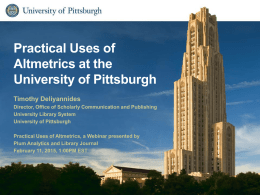 Practical Uses of Altmetrics-TSD-2015-02-11 with notes