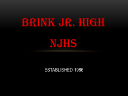 Brink NJHS Powerpoint December 2014