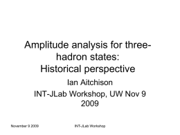 "Amplitude analysis for three-hadron states: Historical perspective"