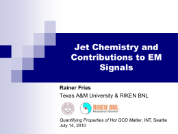 "Jet Chemistry and Contributions to EM Signals"