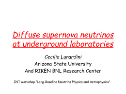 "Diffuse supernova neutrinos at underground laboratories"