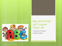 Big and Small Lets Learn Them All PRE K
