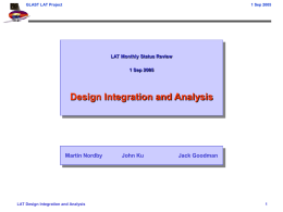 Design Integration and Analysis