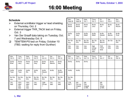 Schedule and Shifts