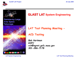 LAT Test Planning Meeting - ACD Testing 7/25/05 (ppt)