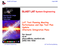 LAT Test Planning Meeting 9/12/05 (ppt)