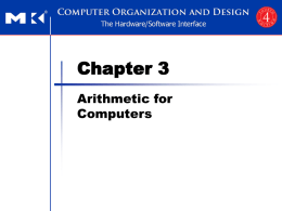 Chapter 3 Arithmetic for Computers.ppt