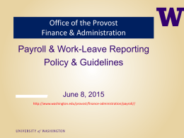 F A Payroll Work-Leave Training 6/8/2015