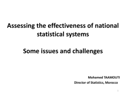 Assessing the effectiveness of national statistical systems