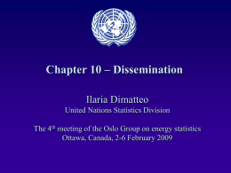 Presentation of Chapter 10 Dissemination