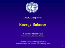 Chapter 8 Energy Balance