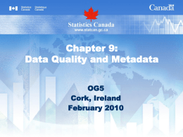 Chapter 9 Data Quality and Metadata