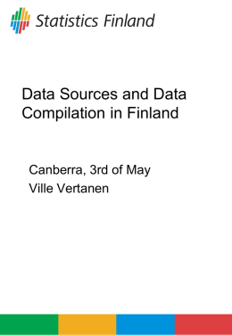 Data Sources and Data Compilation in Finland, Statistics Finland