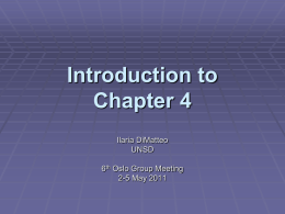 Introduction to Chapter 4, UNSD