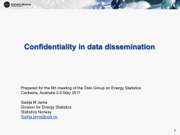Confidentiality in data dissemination, Statistics Norway