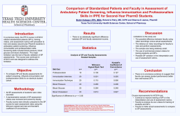 TSHP - Comparison of SP and Faculty Assessment in IPPE Poster 042613