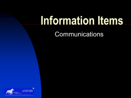 COM Info Items 2007