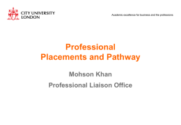 Placements for Computing students at City University London