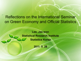 on Green Economy and Official Statistics