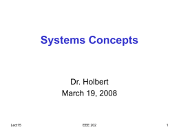 Systems Concepts (7-1 to 7-2)