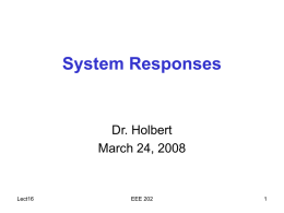 System Responses (7-3 to 7-5)