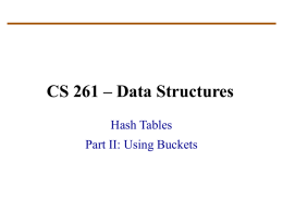 Hash Tables with Buckets