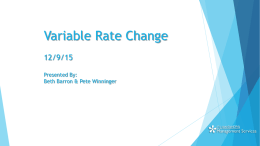 Variable Rate Management Presentation