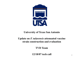 UTSA TVDC TechCall minutes 12-18-07