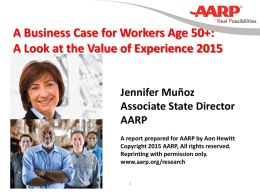 The Value of the Older Adult Worker