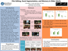 Aging and the Effects of Hollywood Editing in the Perception of Events in Narrative Film