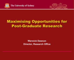 Research opportunities & planning your career