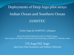 Deep Argo Pilot in Indian Ocean