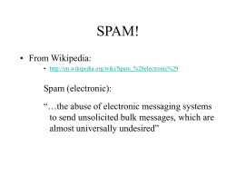 Spam presentation slides