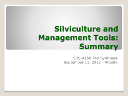 Silviculture and management tools slides final
